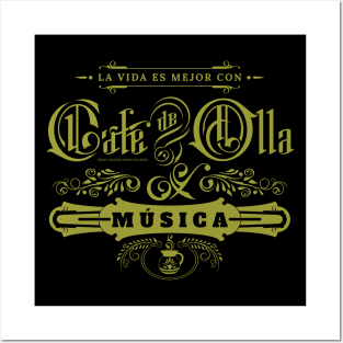 Cafe de olla y musica Posters and Art